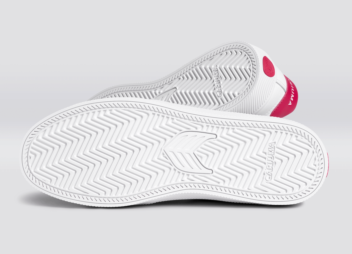 SALVAS Pantone White Leather Viva Magenta Logo Sneaker Women