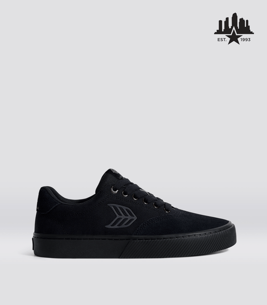 Skatepark of Tampa NAIOCA PRO All Black Suede and Canvas Black Logo Sneaker Men